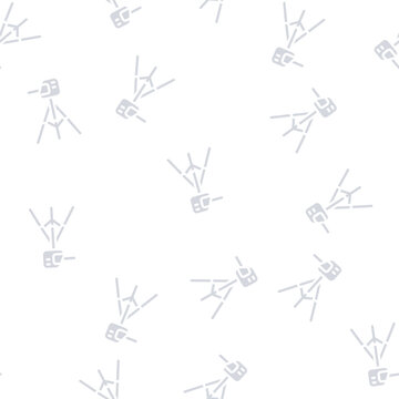 laser level measuring equipment glyph vector seamless pattern. laser level measuring equipment signthin illustration