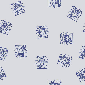 uranus greek god ancient line seamless pattern uranus greek god ancient thin line illustration