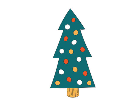 Christmas Tree Vector Illustration