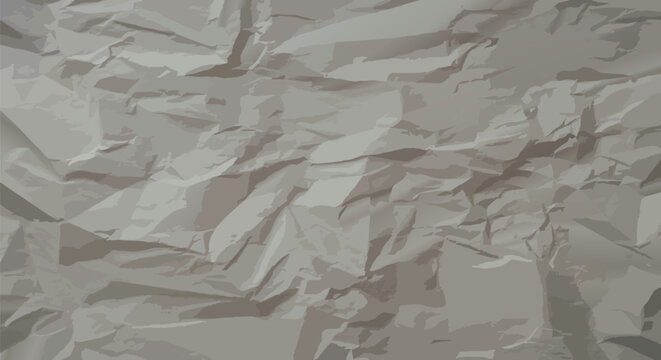 Abstract background of crumpled paper texture in shades of sage green and grey