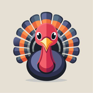 Cute Cartoon Turkey Illustration