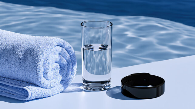 Water glass towel pool fitness band wellness hydration
