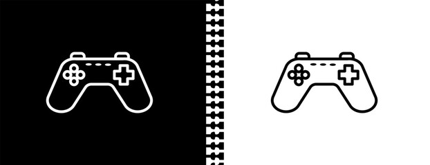 gaming UI outline icon in black and white mode - artificial intellegence and future technology collection. © Khayala