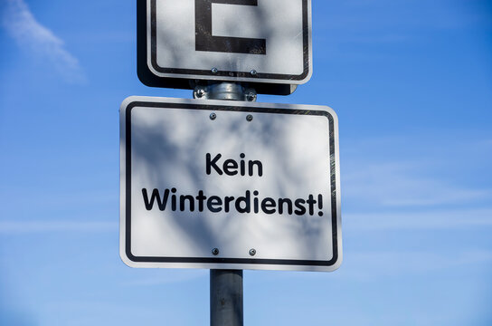 Schild Kein Winterdienst