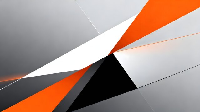 Abstract geometric pattern with orange and gray