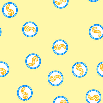 pinworm parasite vector seamless pattern pinworm parasite sign illustration