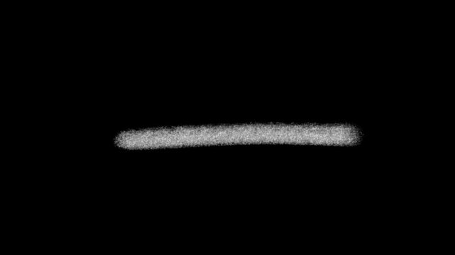 Hand Drawn White Marker Stroke Animation on Black Background Motion Element 1