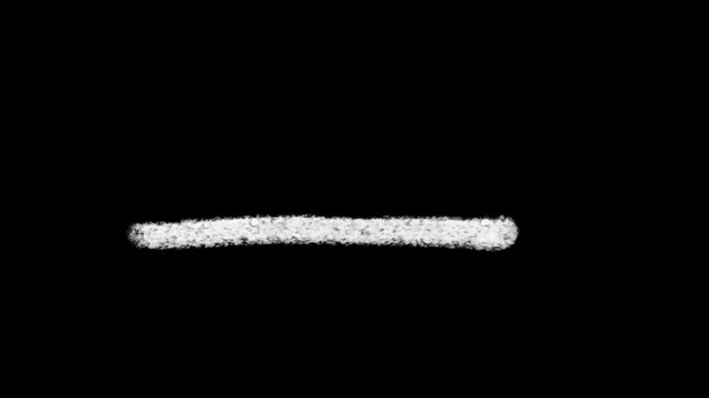Hand Drawn White Marker Stroke Animation on Black Background Motion Element 5