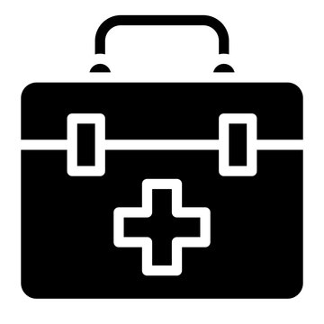 aid kit icon glyph style vector illustration