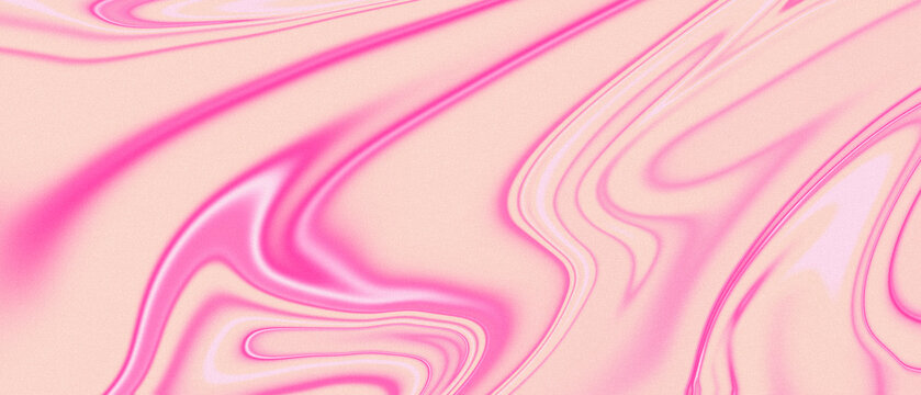 Wide pastel pink marble swirl pattern background for design wallpaper banner and seamless abstract surface with smooth liquid lines