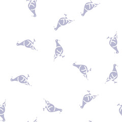 Fototapeta premium pigeon bird glyph vector seamless pattern. pigeon bird signthin illustration