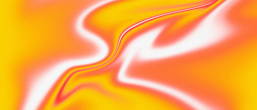 Wide abstract yellow and orange fluid gradient with white ribbon highlight for banner and background design