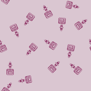 fm transmitter accessory glyph vector seamless pattern. fm transmitter accessory thin illustration
