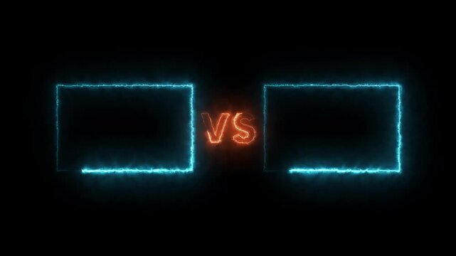 neonlit versus comparison template with blue outlines.