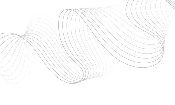 Minimal Abstract Wave Lines Background With Flowing creating rhythmic Curved Lines For Technology And Design.