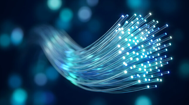 Glowing optical fiber cables, fastest internet