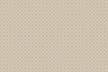 Fototapeta premium Beige Minimalist Pearl Circle Seamless Pattern Background. Elegant Geometric Dot Ring Pattern on Taupe Backdrop. Luxury Circular Beaded Texture Vector Illustration