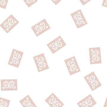 rorschach test glyph vector seamless pattern. rorschach test signthin illustration