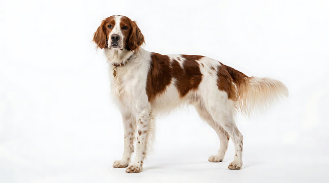 Brown and White Spotted Dog Standing.