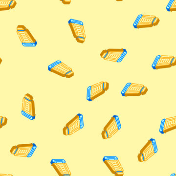 seat cover accessory isometric seamless pattern. seat cover accessory sign illustration