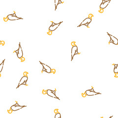 Fototapeta premium eagle bird vector seamless pattern eagle bird sign illustration