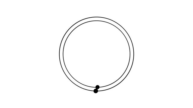 Loading Circle HUD simple Looping animation.Technological abstract 2D shape animation.