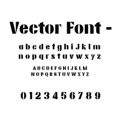 Fototapeta premium Military Style Stencil Typography Letters Vector Alphabet