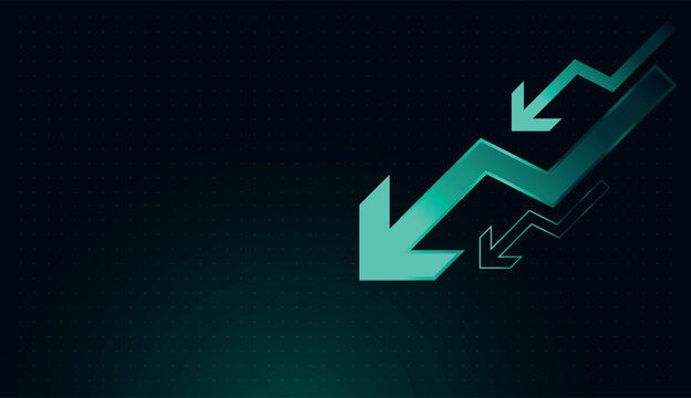 Set of Clean geometric design elements focus on a decreasing path, making it a perfect asset for business analysis and loss prevention platforms.