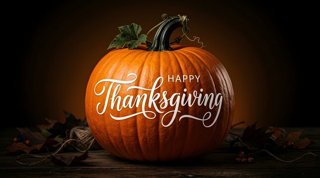Happy thanksgiving usa vibrant pumpkin wishes