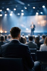 Obraz premium Business conference with attentive audience.