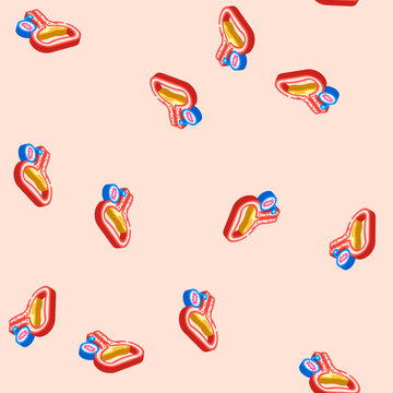 urethritis urology isometric seamless pattern. urethritis urology sign illustration