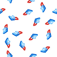 Fototapeta premium spot welding isometric seamless pattern. spot welding sign illustration