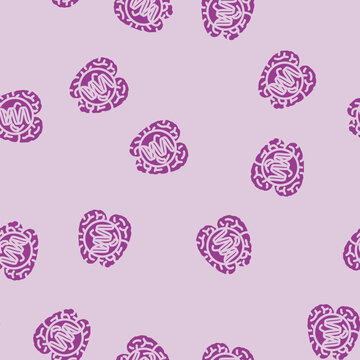 prion diseases glyph vector seamless pattern. prion diseases thin illustration