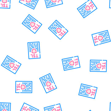 tsl protocol vector seamless pattern tsl protocol sign illustration