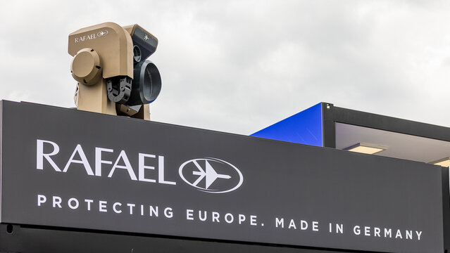 Messestand des israelischen Ruestungsunternehmens Rafael Advanced Defense Systems 
