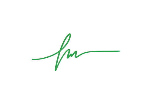 Green FM Monogram Signature Logo