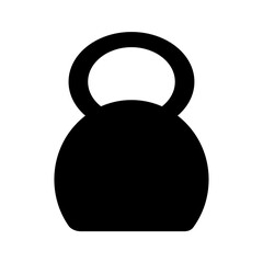 Fototapeta premium Kettlebell Icon Silhouette Vector Image