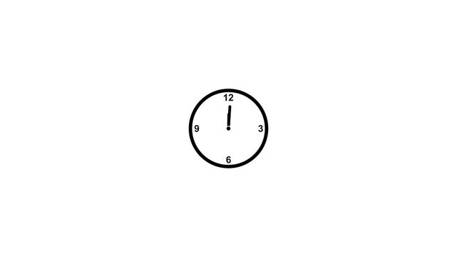 Minimalist Clock Face Showing Seven O Clock Time Isolated on White Background Business Corporate or Time Management Concepts
