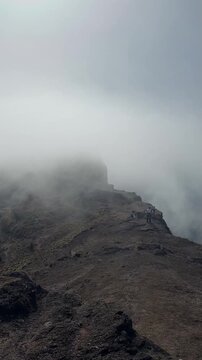 Cloud flowing like water at Harishchandragad, Maharashtra.