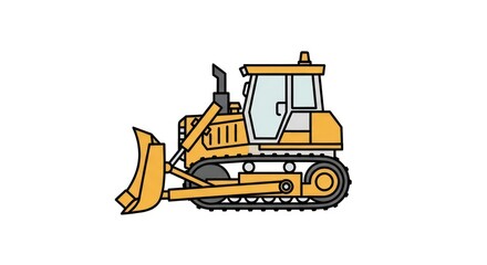 Obraz premium Heavy duty bulldozer construction equipment.
