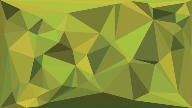 Abstract geometric background with lime green triangles in a low poly style for web design