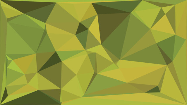 Abstract geometric background with forest green triangles in a low poly style for web design