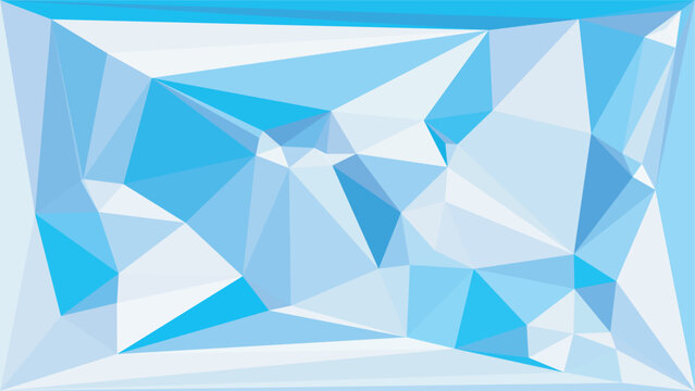 Creative geometric low poly background featuring blue triangles for professional web templates