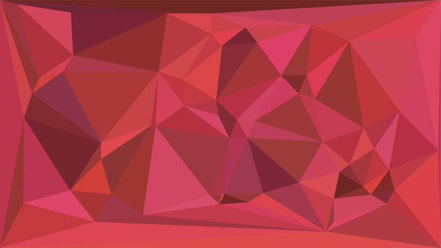 Modern abstract low poly background featuring a dynamic red and pink geometric triangle mesh