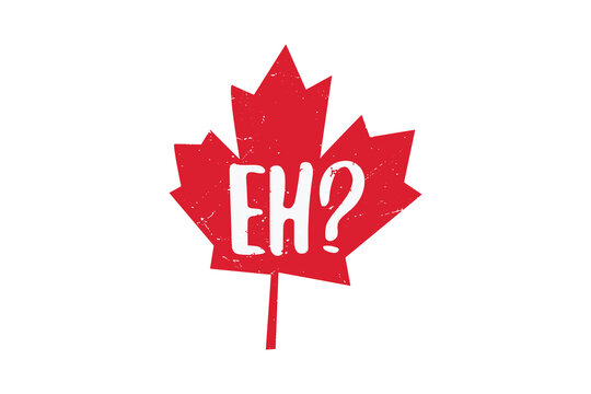 Canadian eh slang red maple leaf funny patriotic T Shirt Design