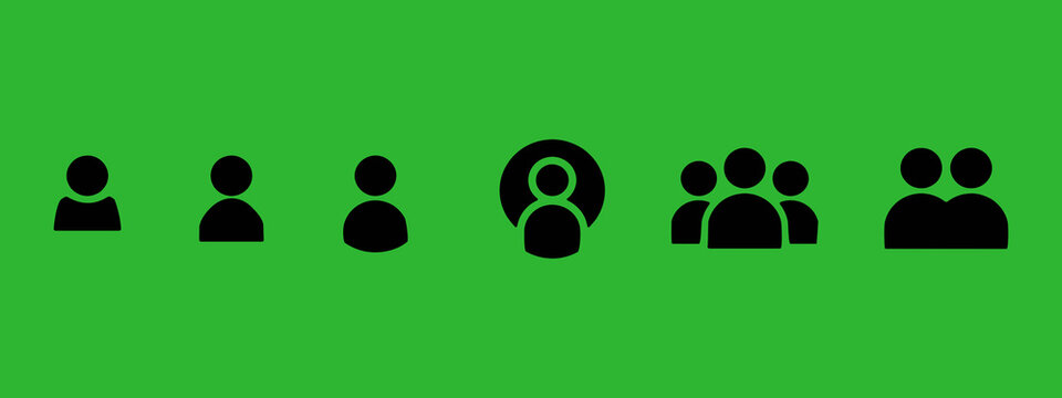 People group icon set. Team people. User profile symbol. Group of people or group of users collection. Persons symbol - stock vector. Group of people icon transforms into single person icon