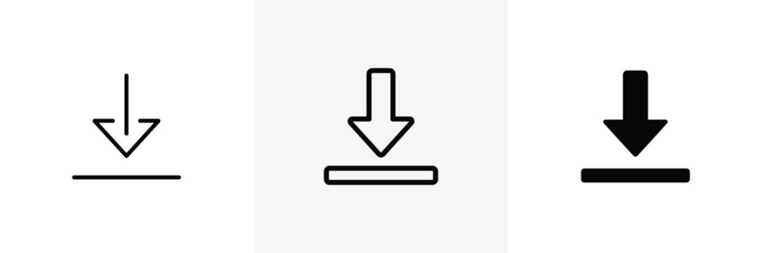 Minimalist downward arrows vector illustration for business flow