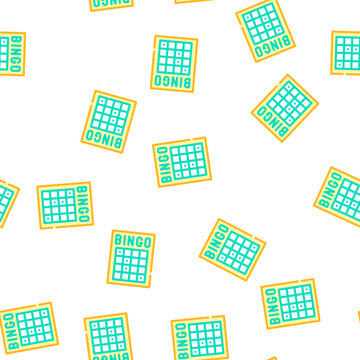 bingo card vector seamless pattern bingo card sign illustration