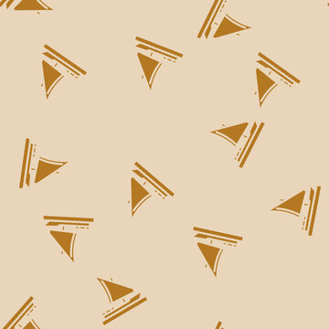 felucca ancient ship glyph vector seamless pattern. felucca ancient ship thin illustration