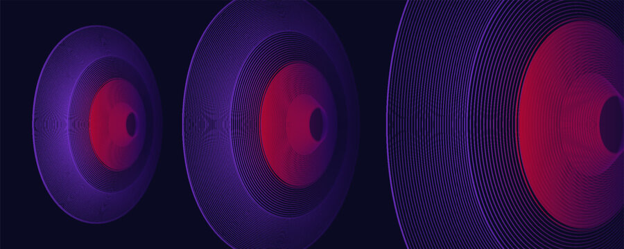 Wifi wave light effect. Radar sensor, beep technology, digital sign.Transparent neon circle symbol. wireless internet connection. Radar or sonar with wireless technology emitting a light effect
